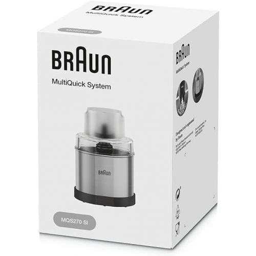 브라운 Braun MQS270SI Multiquick Coffee and Spice Grinder Hand Blender Attachment, 1.5-Cup