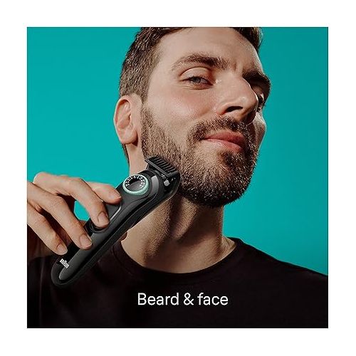 브라운 Braun All-in-One Style Kit Series 3 3430, 3-in-1 Trimmer for Men with Beard Trimmer, Ear & Nose Trimmer, Hair Clippers, Ultra-Sharp Blade, 20 Length Settings, Washable, Black