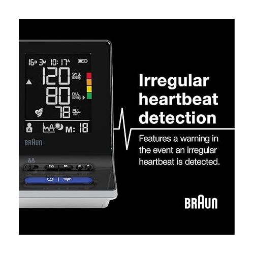 브라운 Braun ExactFit 3 Upper Arm Blood Pressure Monitor with Proven Accuracy - Quick & Easy At-Home Blood Pressure Machine with 2 Cuff Sizes