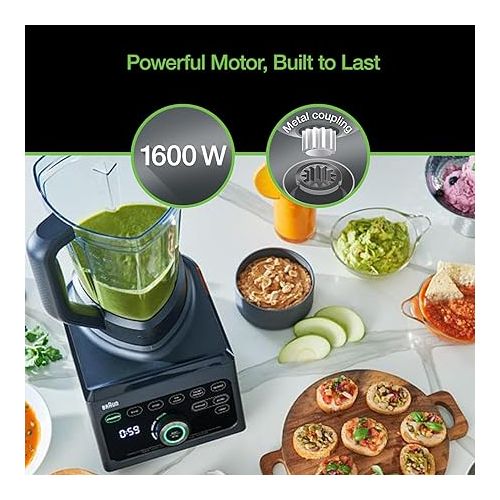 브라운 Braun JB9040BK TriForce Power Blender 1600W, 68oz, iTexture Control,Black