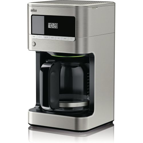 브라운 Braun KF7070 BrewSense Drip Glass Coffeemaker, 12 Cup, Stainless Steel