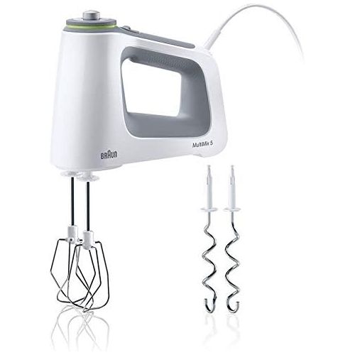 브라운 Braun hm5100wh Handmixer mit Schneebesen/Knetmaschine abnehmbaren weiss/grau 0,6l 750W