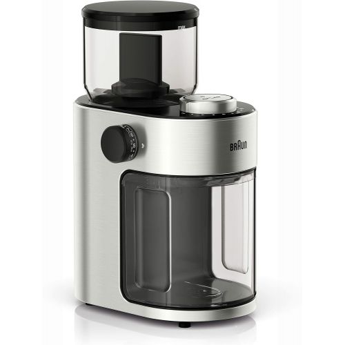 브라운 Braun MultiServe Machine 7 Programmable Brew Sizes / 3 Strengths + Iced Coffee, Glass Carafe (10-Cup), Stainless Steel, KF9070SI & KG7070 Burr Grinder, 7.4 x 5.2 x 10.6 Inches, Sta