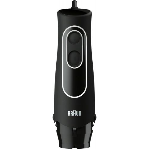 브라운 Braun MultiQuick 5 Immersion Hand Blender Patented Technology - Powerful 350 Watt - Dual Speed - Includes Beaker, Whisk, 505, Black, MQ505