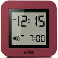 Braun Digitaler Reisewecker Schlummerfunktion, kompakte Groesse, Positiv-LCD, Schnelleinstellfunktion, Crescendo-Alarm, rotes Modell BNC018R.