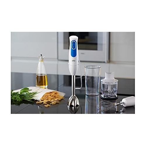 브라운 Braun MQ3025 MQ 3025 Spaghetti Stabmixer, Polycarbonate, Blau, Weiss