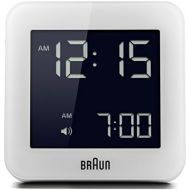 Braun Digitaler Wecker mit Schlummerfunktion, negatives LC-Display, Schnelleinstellfunktion, Alarmfunktion, in Weiss, Modell BNC009WH