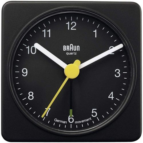 브라운 Braun BNC002 BKBK Quarzgesteuerte Batterie-Weckuhr, schwarz