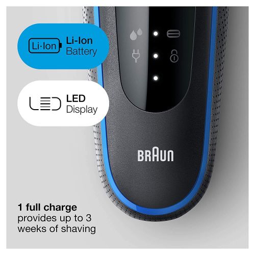 브라운 [무료배송]Braun Electric Razor for Men, Series 5 5018s Electric Foil Shaver with Precision Beard Trimmer, Rechargeable, Wet & Dry with EasyClean