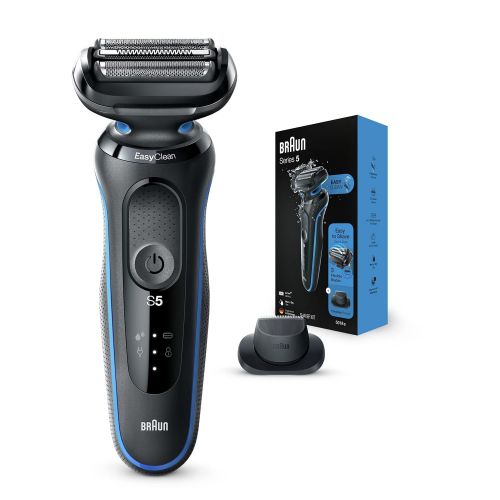브라운 [무료배송]Braun Electric Razor for Men, Series 5 5018s Electric Foil Shaver with Precision Beard Trimmer, Rechargeable, Wet & Dry with EasyClean