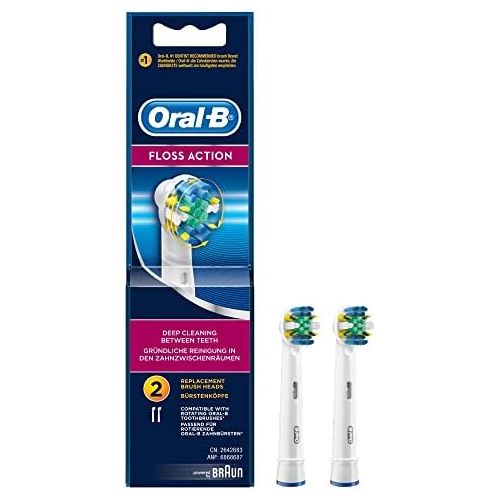 브라운 Braun Oral B FlossAction Toothbrush Heads Pack of 2