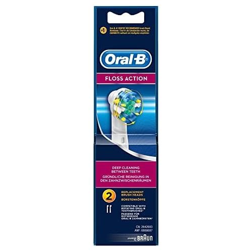브라운 Braun Oral B FlossAction Toothbrush Heads Pack of 2