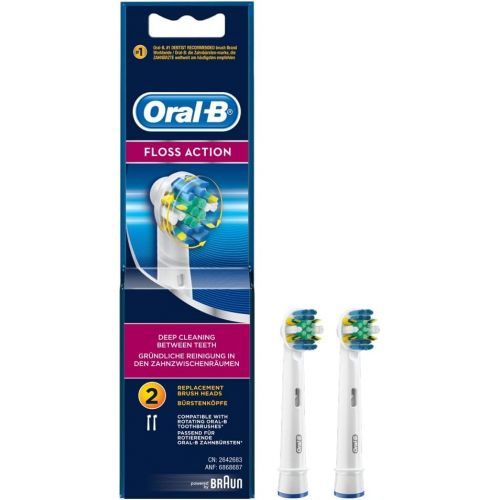 브라운 Braun Oral B FlossAction Toothbrush Heads Pack of 2