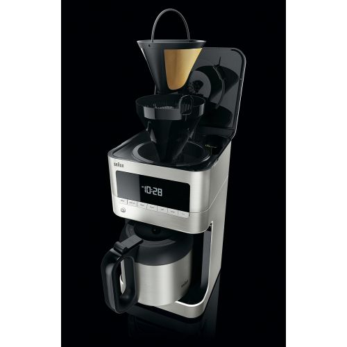 브라운 DeLonghi America Braun KF7175 Braun Sense Thermal Drip Coffee Maker, Stainless Steel