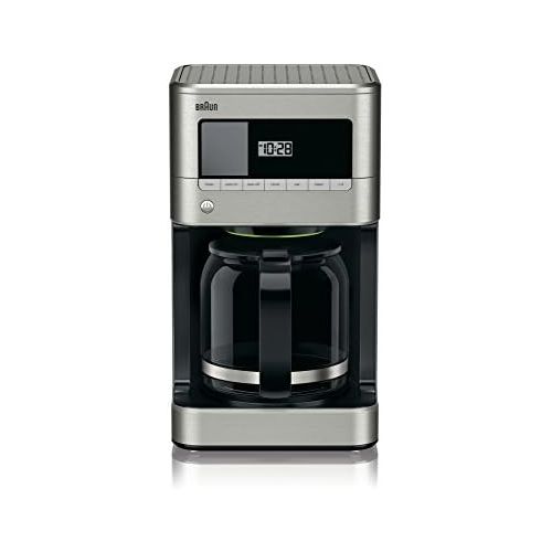 브라운 Braun KF7070 BrewSense Drip Glass Coffeemaker, 12 Cup, Stainless Steel