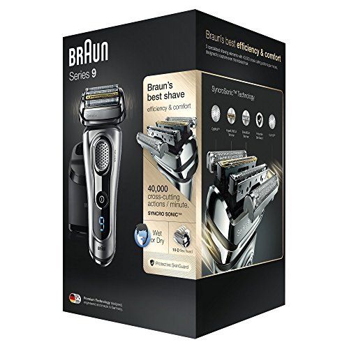 브라운 Braun Electric Shaver, Series 9 9290cc Mens Electric Razor  Electric Foil Shaver, Wet & Dry, Travel Case with Clean & Charge System