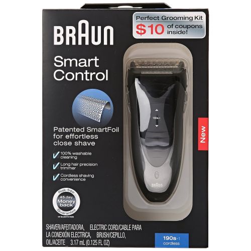 브라운 Braun Smart Control 190s-1 Electric Foil Shaver for Men, Electric Mens Razor, Razors, Shavers, Cordless Shaving System