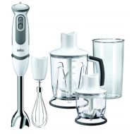 Braun MQ5045 WH Multiquick 5 Vario Hand Blender w/Chopper, 220V (Not for USA - European Cord), Black