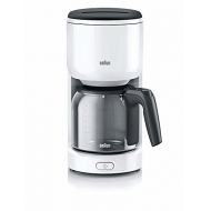 Braun Household Braun KF 3120 WH Filterkaffeemaschine | Kaffeemaschine fuer 10 Tassen Filterkaffee | Integrierter Wasserfilter | Tropf-Stopp | OptiBrew System | Weiss