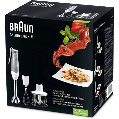  Braun Household DeLonghi MQ535 Braun Multiquick 5 MQ 535 Sauce Stabmixer weiss-grau, Edelstahl