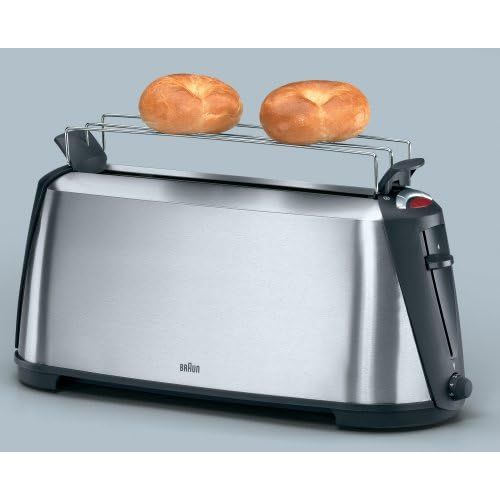  Braun Household Braun Sommelier HT 600 langschlitztoaster (1000 W, Broetchenaufsatz) silber