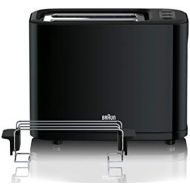 Braun Household Braun HT 3010 BK Toaster | Doppelschlitz | Herausnehmbare Kruemelschublade | Aufwarm- und Auftaufunktion | 7 Roestgrade | Separater Broetchenaufsatz | Schwarz
