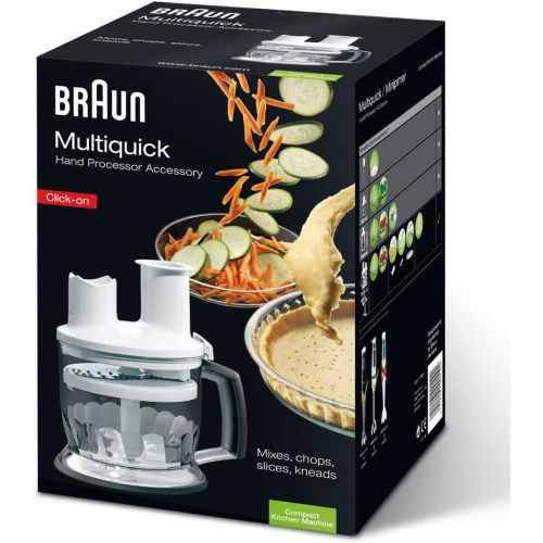 드롱기 Braun Household Braun FPK5 Multiquick EasyClick Kuechenmaschinen-Aufsatz, 1,5L, weiss
