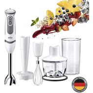 Braun MultiQuick 5 Vario MQ 5037 Stabmixer, 750 W, Kartoffel- und Gemuesestampfer, Edelstahl-Schneebesen, EasyClick System, PowerBell Technologie