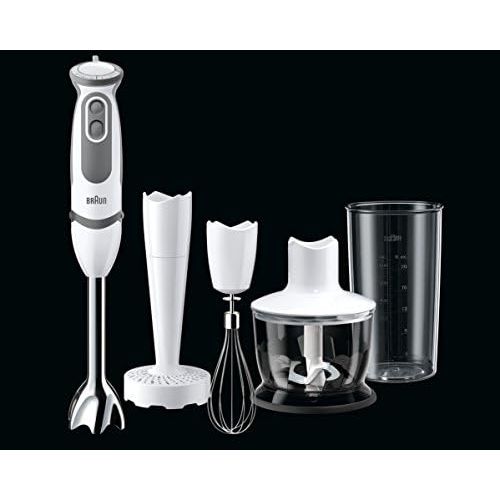 브라운 Braun MultiQuick 5 Vario MQ 5037 Stabmixer, 750 W, Kartoffel- und Gemuesestampfer, Edelstahl-Schneebesen, EasyClick System, PowerBell Technologie