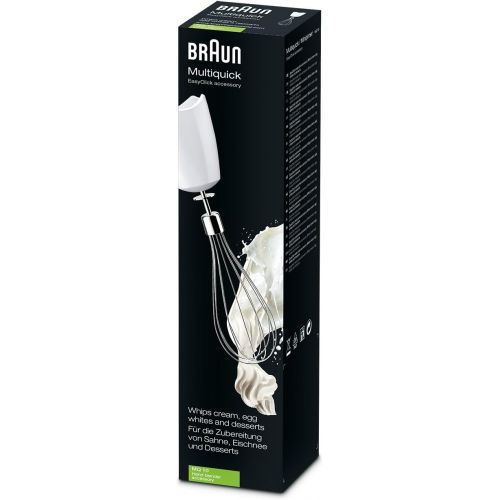  Braun Household Braun MultiQuick MQ 10 EasyClick Edelstahl-Schneebesen, weiss