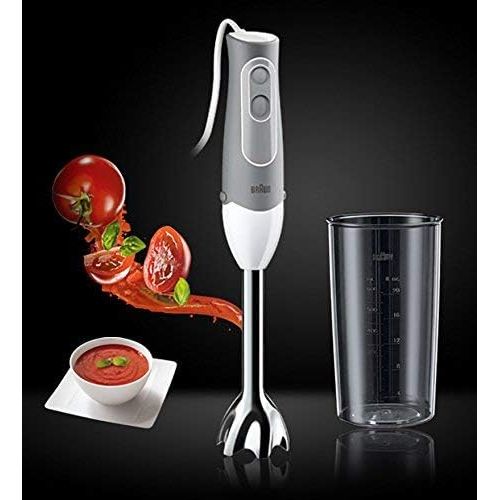  Braun Household Braun Multiquick 5 MQ 500 Soup Stabmixer (600 W, logische Geschwindigkeitsregelung, Turbo-Funktion, EasyClick System, PowerBell Technologie) grau