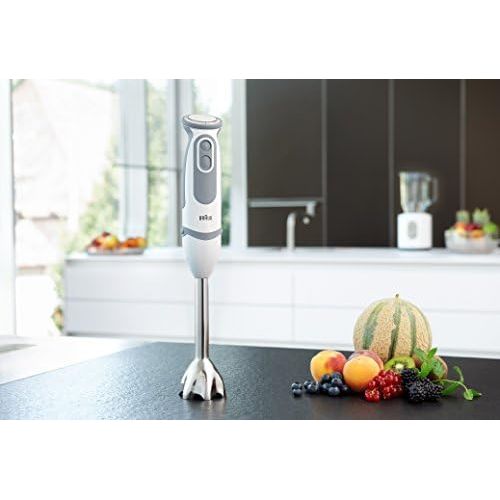  Braun Household Braun MultiQuick 5 Vario MQ 5007 Puree Stabmixer, 750 W, Kartoffel- und Gemuesestampfer, Edelstahl-Schneebesen, EasyClick System, PowerBell Technologie