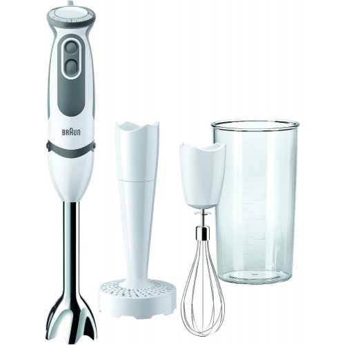  Braun Household Braun MultiQuick 5 Vario MQ 5007 Puree Stabmixer, 750 W, Kartoffel- und Gemuesestampfer, Edelstahl-Schneebesen, EasyClick System, PowerBell Technologie