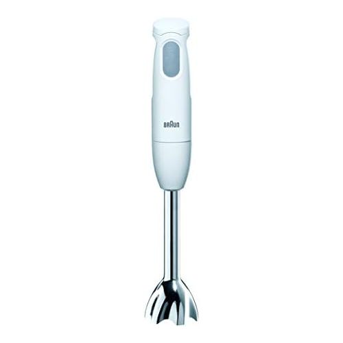 브라운 Braun Multiquick 1 MQ 100 Curry Stabmixer | Puerierstab mit 450 W Leistung | Kompakt und mit einer Hand zu bedienen | SplashControl Spritzschutz | Inkl. Mix- und Messbecher | Grau/W