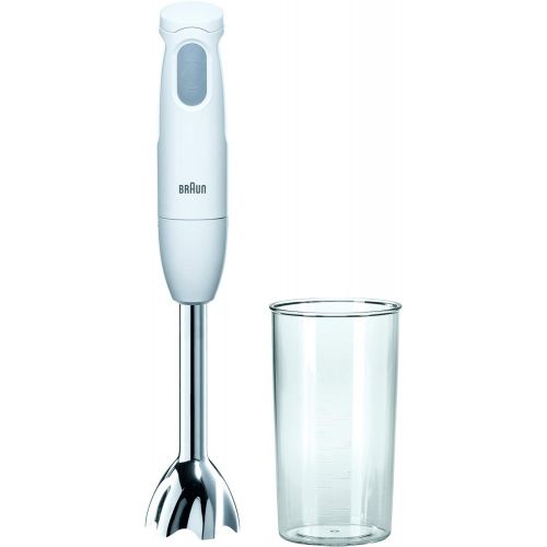 브라운 Braun Multiquick 1 MQ 100 Curry Stabmixer | Puerierstab mit 450 W Leistung | Kompakt und mit einer Hand zu bedienen | SplashControl Spritzschutz | Inkl. Mix- und Messbecher | Grau/W