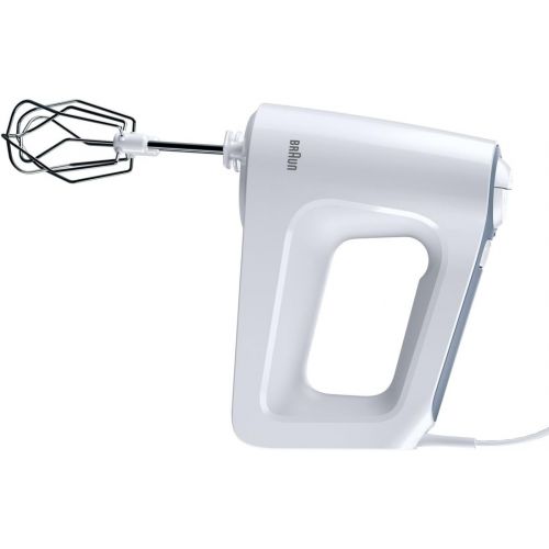  Braun Household Braun MultiMix 3 Handmixer HM 3105 (500 Watt Handruehrgerat, 5 Geschwindigkeitsstufen + Turbo-Funktion, inkl. Schneebesen, Knethaken, PowerBell Mixfuss und 600 ml Mix- und Messbecher