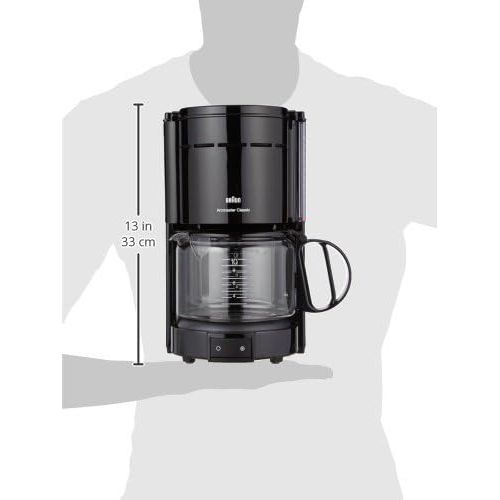 브라운 Braun KF 47/1 Filterkaffeemaschine | Kaffeemaschine fuer klassischen Filterkaffee | Aromatischer Kaffee dank OptiBrew-System | Tropfstopp | Abaschaltautomatik | Schwarz
