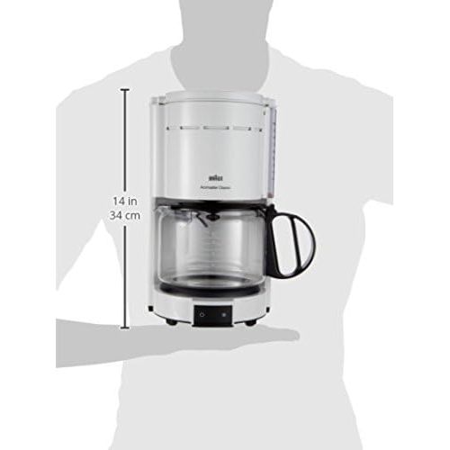  Braun Household Braun KF 47/1 Filterkaffeemaschine | Kaffeemaschine fuer klassischen Filterkaffee | Aromatischer Kaffee dank OptiBrew-System | Tropfstopp | Abaschaltautomatik | Weiss