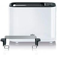 Braun Household Braun HT 3010 WH Toaster | Doppelschlitz | Herausnehmbare Kruemelschublade | Aufwarm- und Auftaufunktion | 7 Roestgrade | Separater Broetchenaufsatz | Weiss
