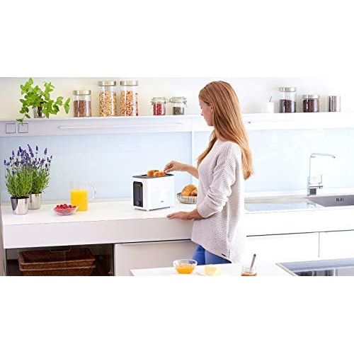  Braun Household Braun HT 3010 WH Toaster | Doppelschlitz | Herausnehmbare Kruemelschublade | Aufwarm- und Auftaufunktion | 7 Roestgrade | Separater Broetchenaufsatz | Weiss