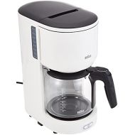 [아마존베스트]Braun Household Braun KF 3100 WH Filter Coffee Machine | Coffee Machine for 10 Cups Filter Coffee | Drip Stop | OptiBrew System | White