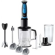 Braun Household Braun MultiQuick 5 Vario Fit MQ 5264BKBL Hand Blender ? Puree Stick with Stainless Steel Mixing Base and Spiral Cutter, 1,000 W, Includes Extensive Accessory Set, Black/Blue