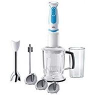 Braun Household Braun MultiQuick 5 Vario MQ 5260WHBL Hand Blender ? Puree Stick with Stainless Steel Mixing Base and Spiral Cutter, 1,000 W, Includes Extensive Accessory Set, White/Blue