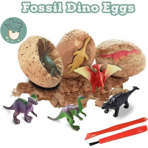  [아마존베스트]Dinosaur Toys, Dino Egg Dig Kit Kids Gifts - Break Open 12 Unique Dinosaur Eggs and Discover 12 Cute Dinosaurs - Easter Archaeology Science STEM Kids Toys for Age 6+Years Old Boys