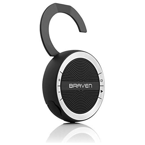  Braven BRAVEN Mira Portable Wireless Bluetooth Speaker [10 Hour Playtime][Waterproof] Built-In 1200 mAh Power Bank Charger - Black