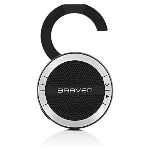  Braven BRAVEN Mira Portable Wireless Bluetooth Speaker [10 Hour Playtime][Waterproof] Built-In 1200 mAh Power Bank Charger - Black