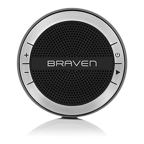  Braven BRAVEN Mira Portable Wireless Bluetooth Speaker [10 Hour Playtime][Waterproof] Built-In 1200 mAh Power Bank Charger - Black