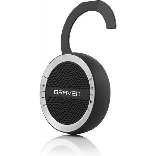  Braven BRAVEN Mira Portable Wireless Bluetooth Speaker [10 Hour Playtime][Waterproof] Built-In 1200 mAh Power Bank Charger - Black