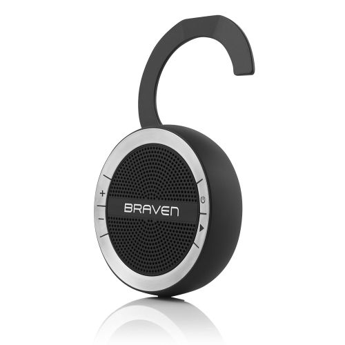  Braven BRAVEN Mira Portable Wireless Bluetooth Speaker [10 Hour Playtime][Waterproof] Built-In 1200 mAh Power Bank Charger - Black