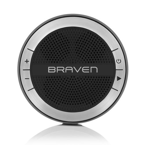  Braven BRAVEN Mira Portable Wireless Bluetooth Speaker [10 Hour Playtime][Waterproof] Built-In 1200 mAh Power Bank Charger - Black